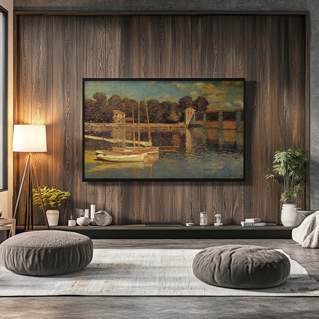 Le Pont d'Argenteuil - Claude Monet - Toile premium 430g (qualité galerie)