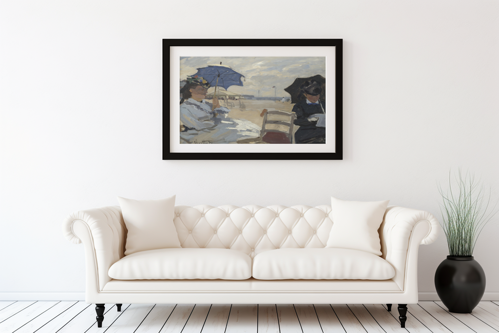 La plage de Trouville - Claude Monet - Toile premium 430g (qualité galerie)