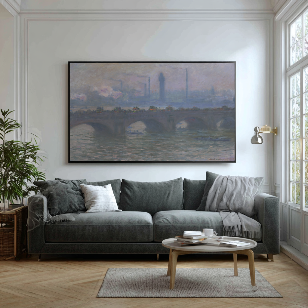 Pont de Waterloo - Claude Monet - Toile premium 430g (qualité galerie)