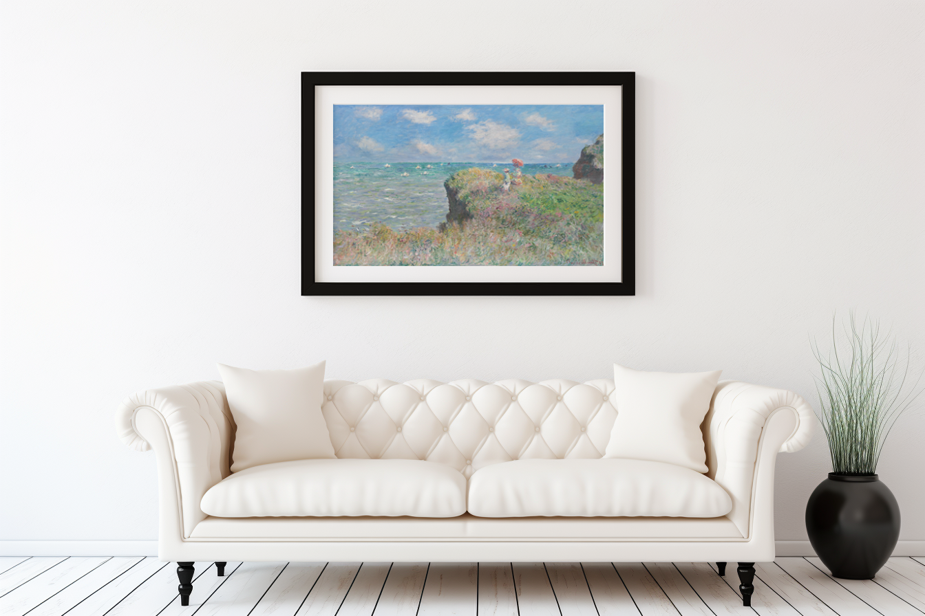 Cliff Walk at Pourville - Claude Monet - 430g Premium Canvas (Gallery Quality)