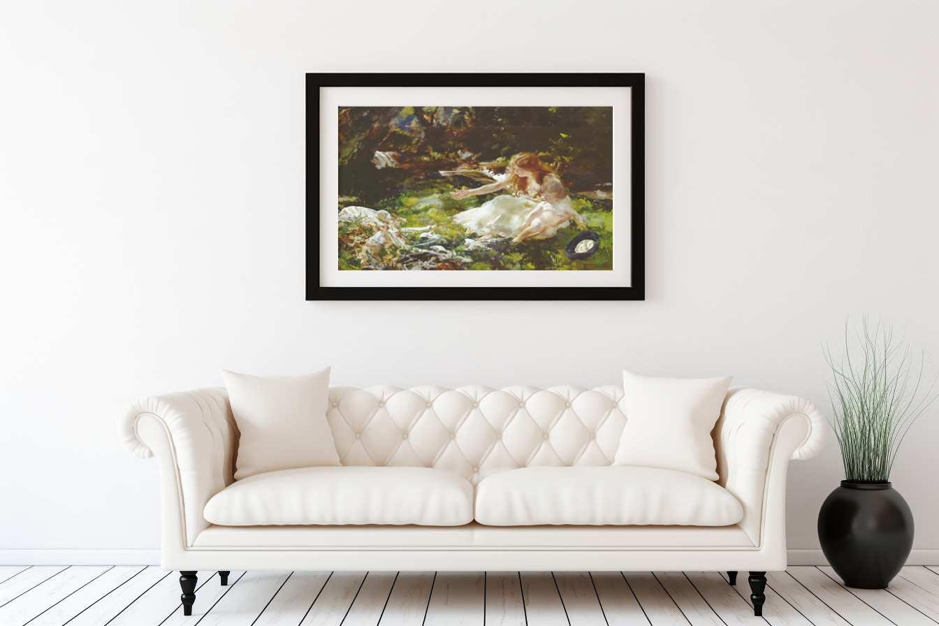 ...And the Fairies Fled - Charles Sims - Premium Canvas 430g (gallery quality)