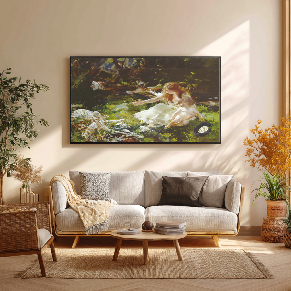 ...Et les fées s'enfuirent - Charles Sims - Toile premium 430g (qualité galerie)