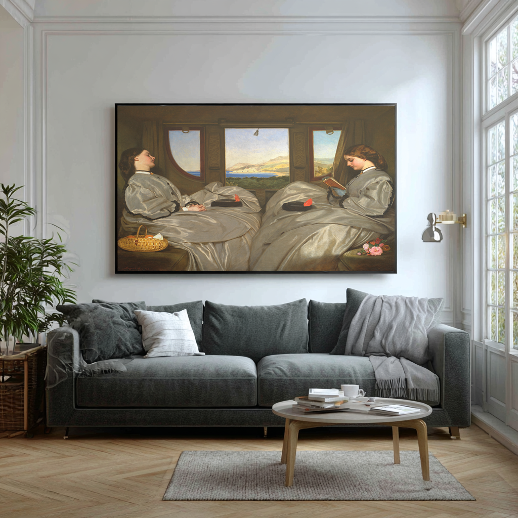 Les compagnes de voyage - Augustus Leopold Egg - Toile premium 430g (qualité galerie)