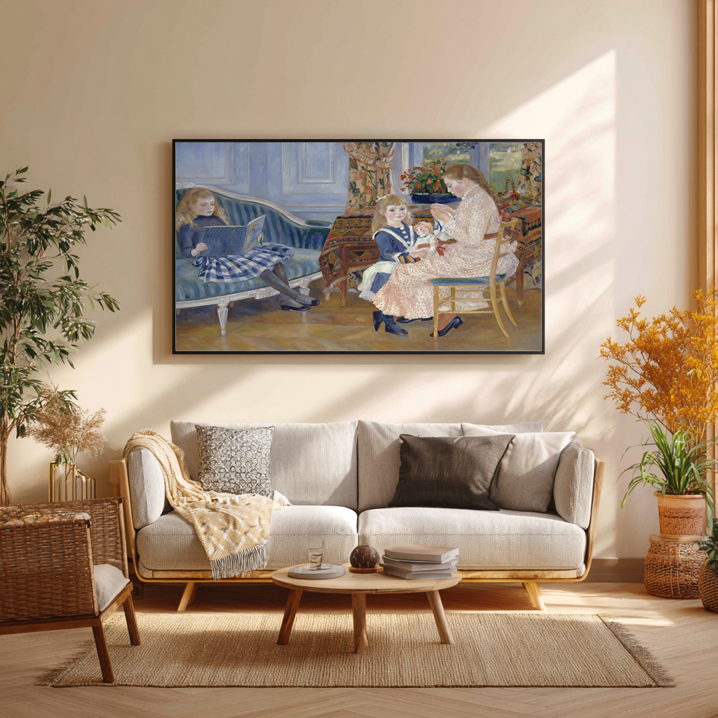Children's Afternoon at Wargemont - Pierre-Auguste Renoir - Premium 430g Canvas (Gallery Quality)