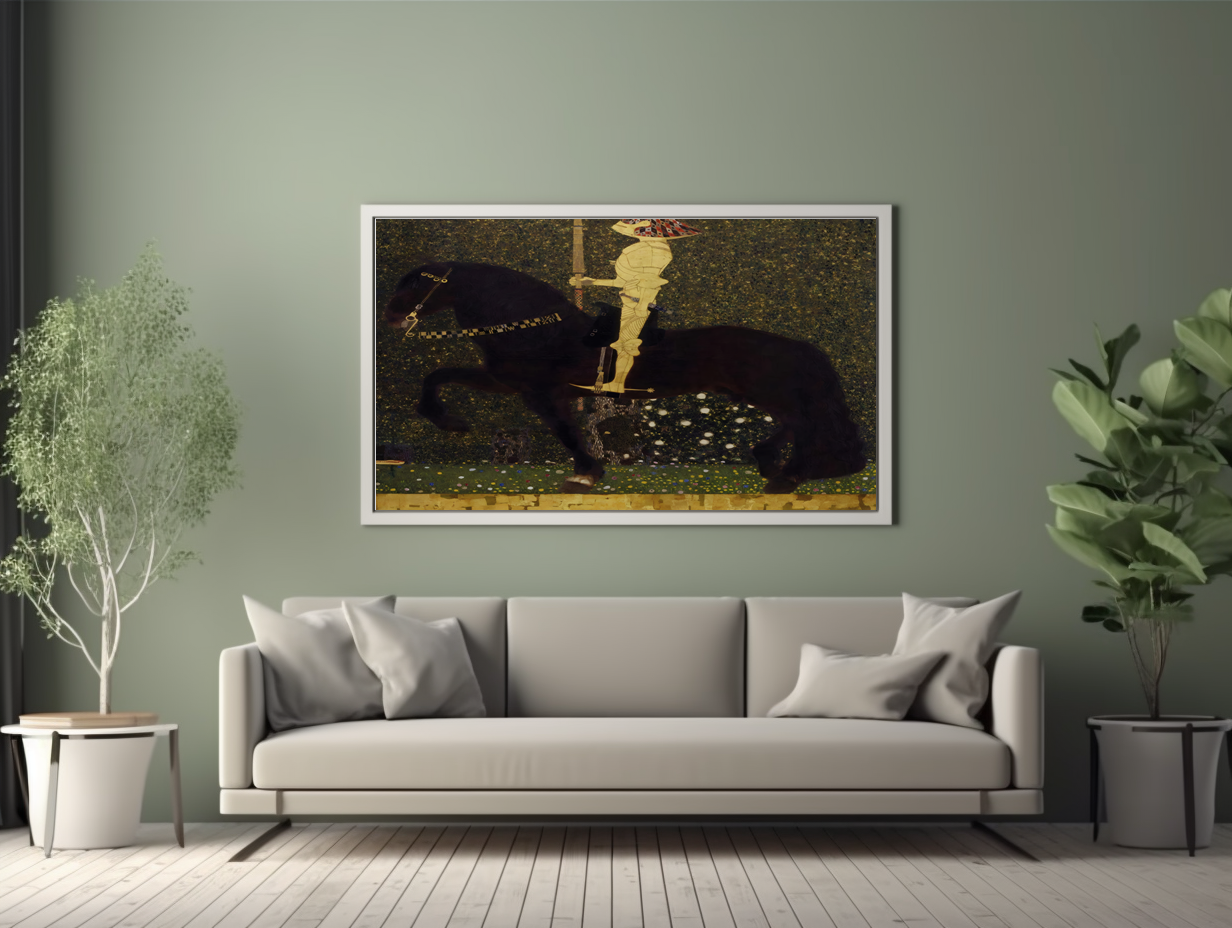 Le chevalier doré - Gustav Klimt - Toile premium 430g (qualité galerie)