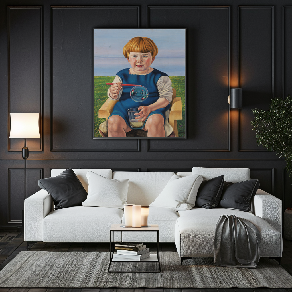 La burbuja de jabon - Ignaz Epper - Toile premium 430g (qualité galerie)