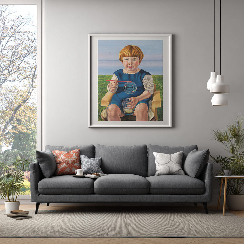 La burbuja de jabon - Ignaz Epper - Toile premium 430g (qualité galerie)