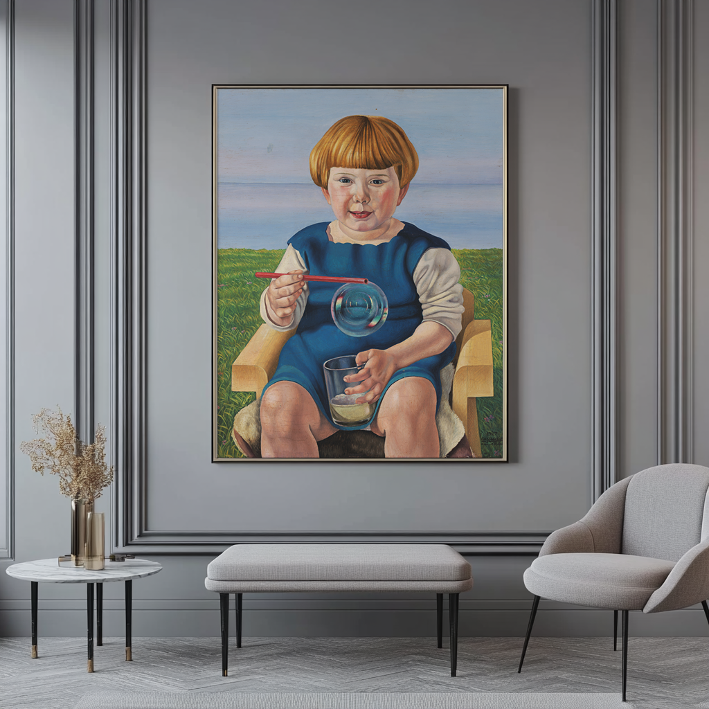 La burbuja de jabon - Ignaz Epper - Toile premium 430g (qualité galerie)