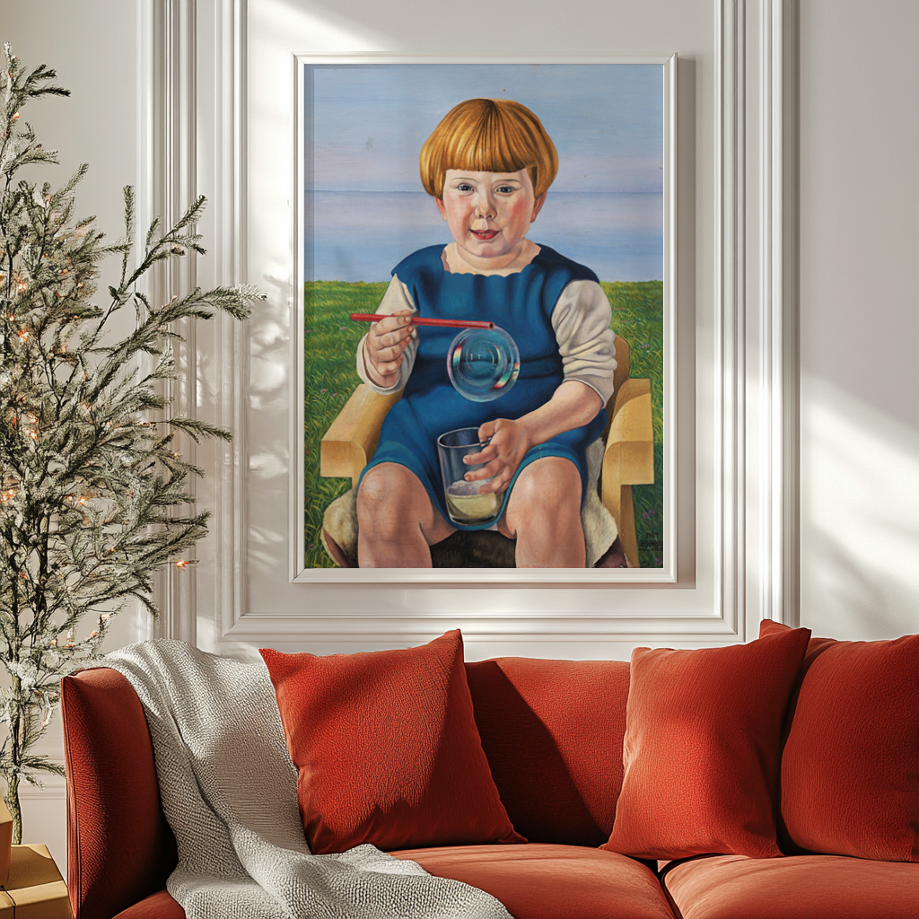 La burbuja de jabon - Ignaz Epper - Toile premium 430g (qualité galerie)