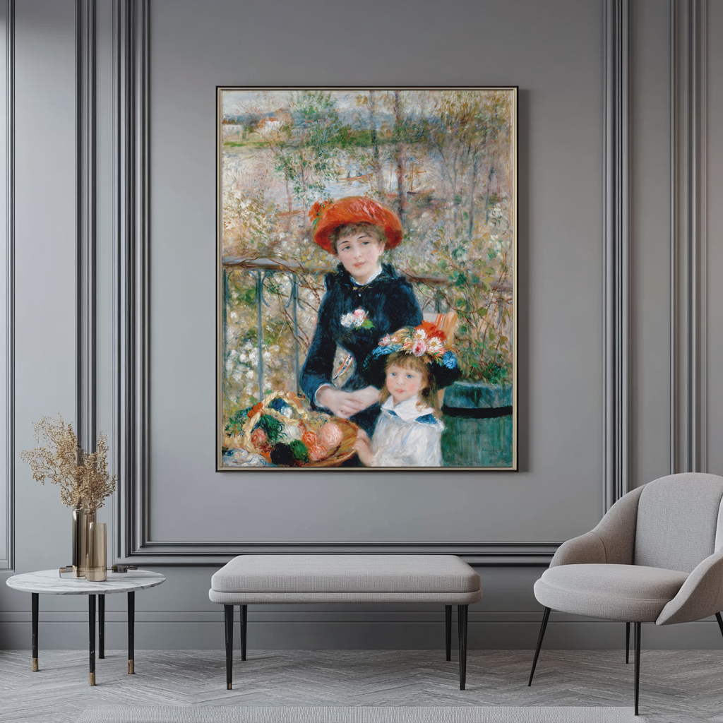 Sur la terrasse - Pierre-Auguste Renoir - Toile premium 430g (qualité galerie)