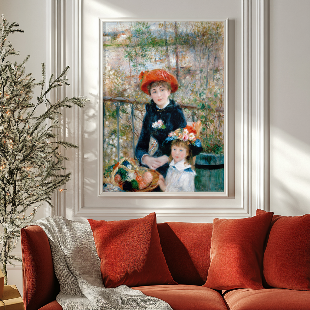 Sur la terrasse - Pierre-Auguste Renoir - Toile premium 430g (qualité galerie)