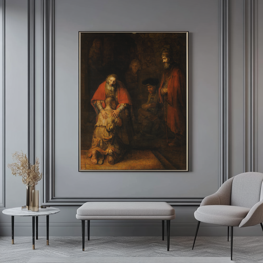 Le retour de l'enfant prodigue - Rembrandt - Toile premium 430g (qualité galerie)