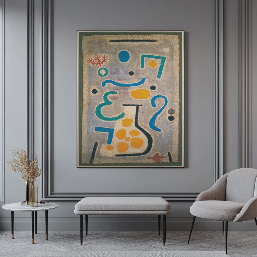 Le vase - Paul Klee - Toile premium 430g (qualité galerie)
