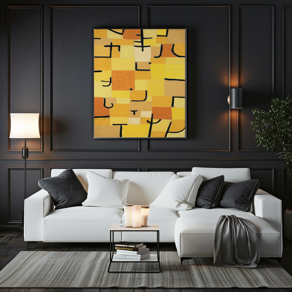 Yellow Signs - Paul Klee - Premium Canvas 430g (gallery quality)