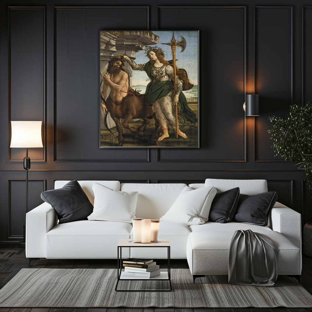 Pallas et le centaure - Sandro Botticelli - Toile premium 430g (qualité galerie)