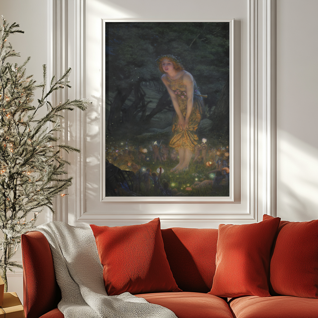 Le veille de la Saint-Jean - Edward Robert Hughes - Toile premium 430g (qualité galerie)