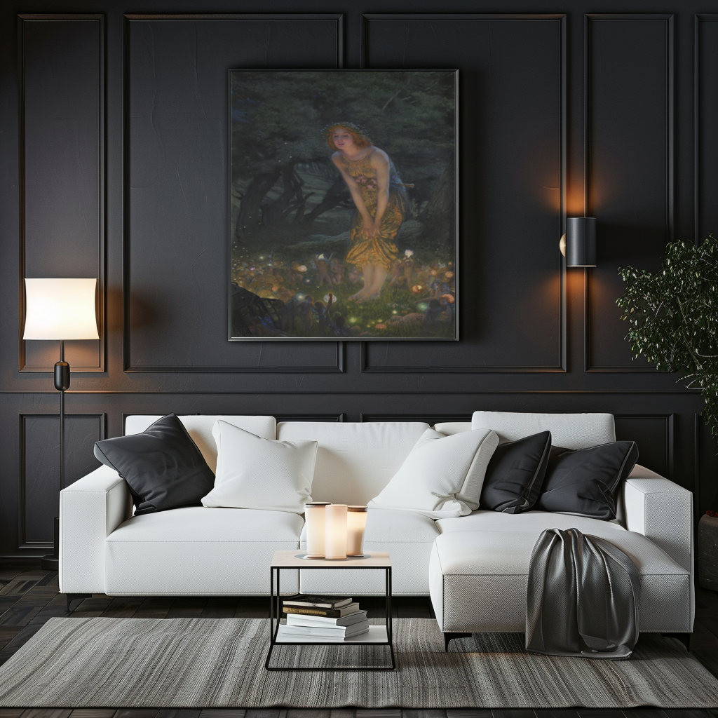 Le veille de la Saint-Jean - Edward Robert Hughes - Toile premium 430g (qualité galerie)