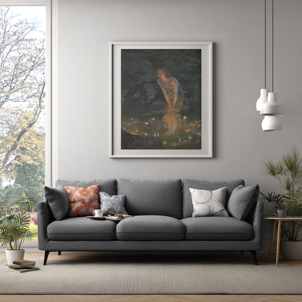 Le veille de la Saint-Jean - Edward Robert Hughes - Toile premium 430g (qualité galerie)