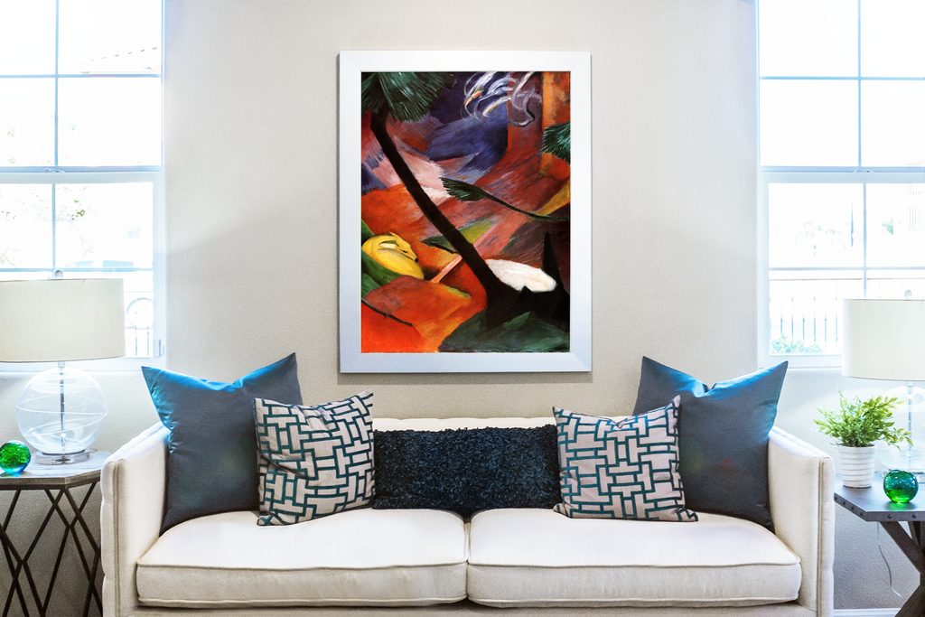 Deer in the Forest II - Franz Marc - Premium Canvas 430g (gallery quality)