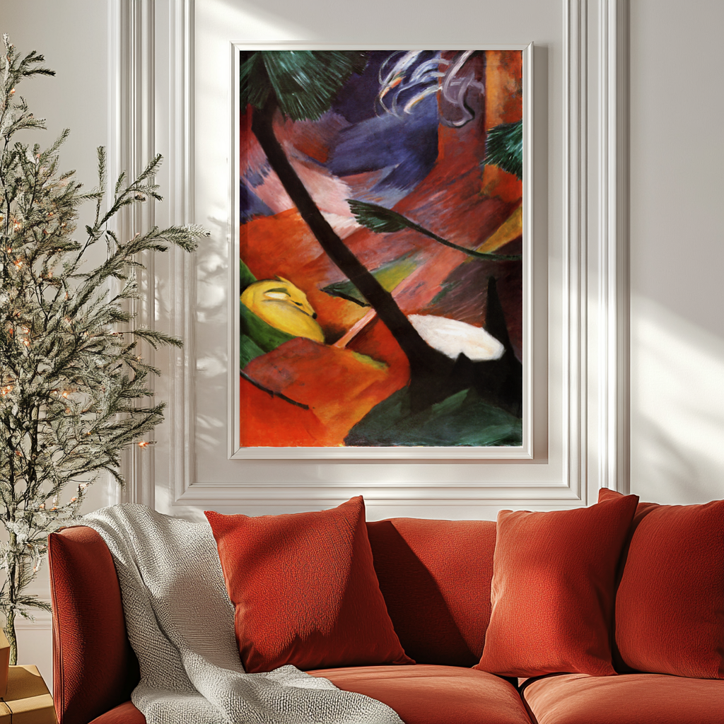 Deer in the Forest II - Franz Marc - Premium Canvas 430g (gallery quality)