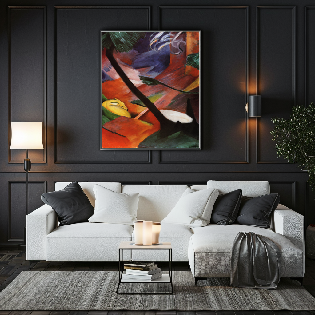 Deer in the Forest II - Franz Marc - Premium Canvas 430g (gallery quality)