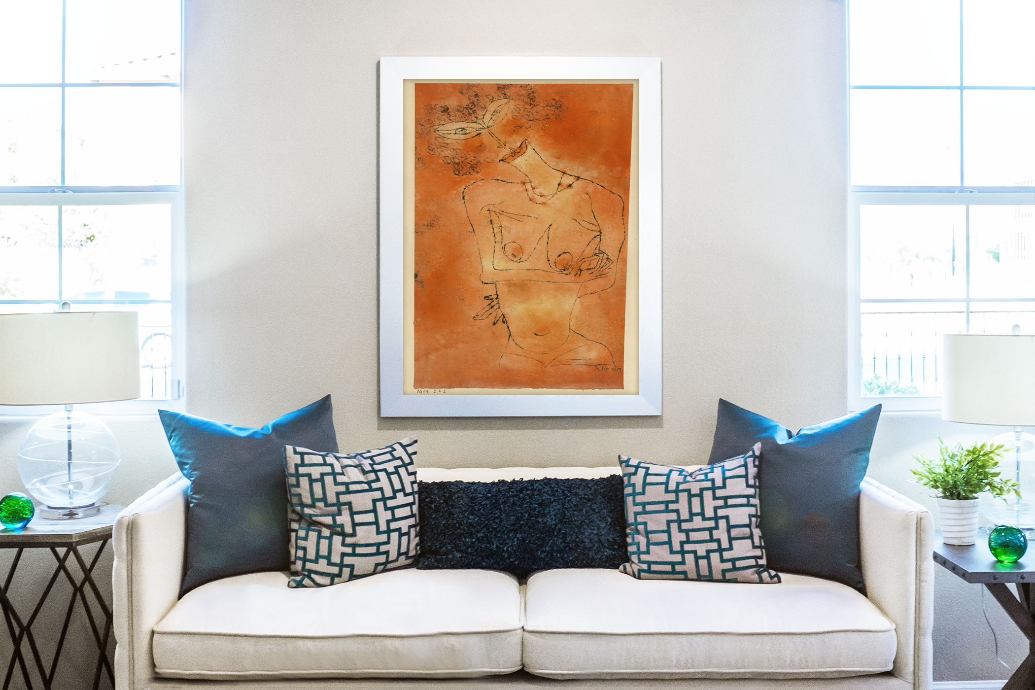 Lady Bowing Her Head - Paul Klee - Premium canvas 430g (gallery quality)