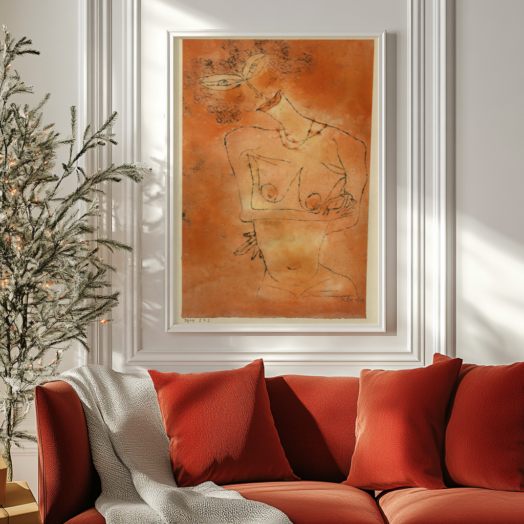 Lady Bowing Her Head - Paul Klee - Premium canvas 430g (gallery quality)