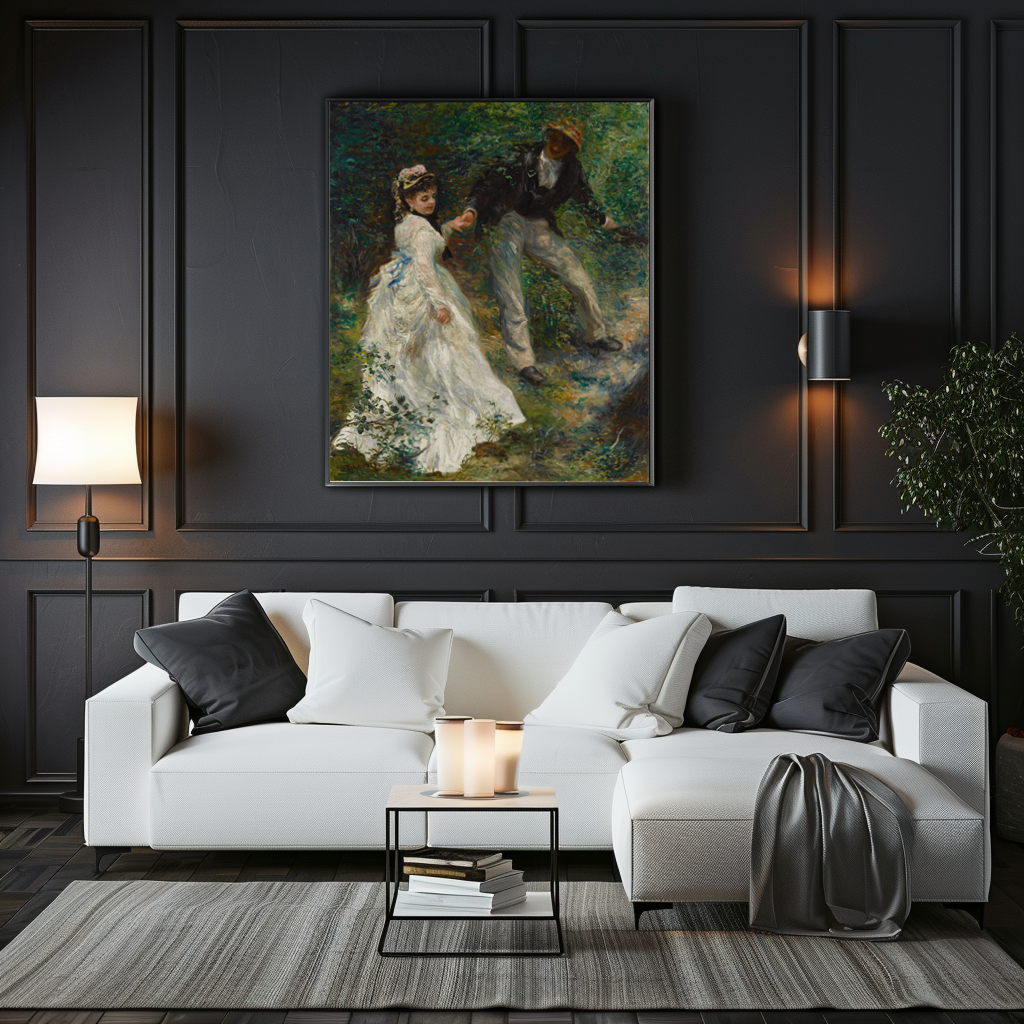 La promenade - Pierre-Auguste Renoir - Toile premium 430g (qualité galerie)