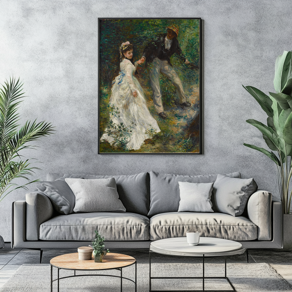 La promenade - Pierre-Auguste Renoir - Toile premium 430g (qualité galerie)