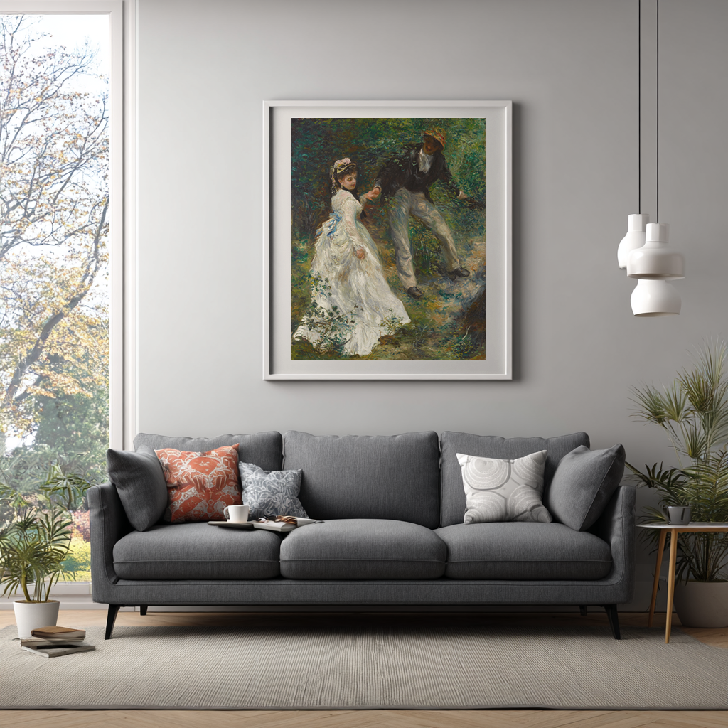 The Walk - Pierre-Auguste Renoir - 430g premium canvas (gallery quality)
