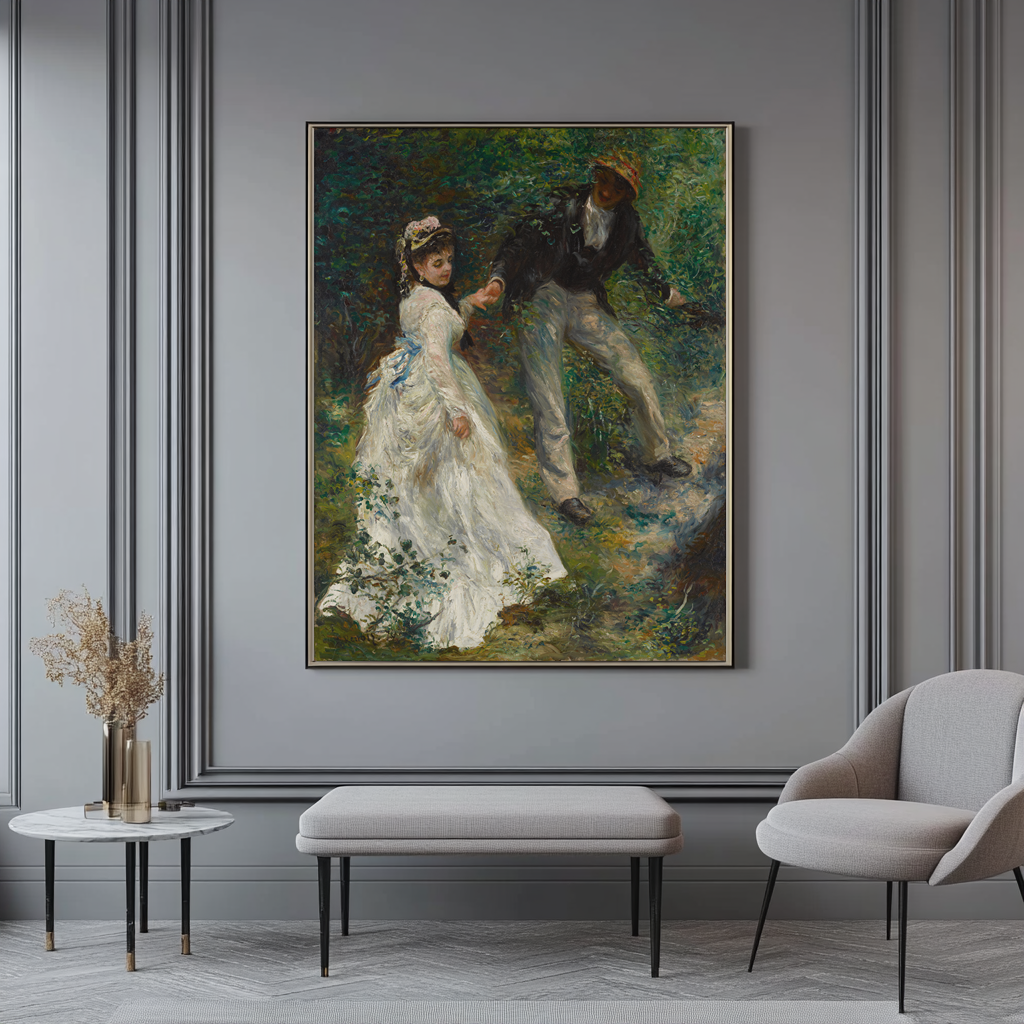 La promenade - Pierre-Auguste Renoir - Toile premium 430g (qualité galerie)