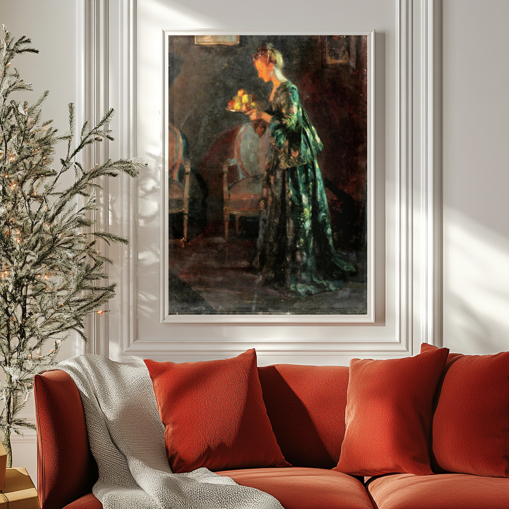 Femme aux fleurs - Jules-Alexandre Grun - Toile premium 430g (qualité galerie)