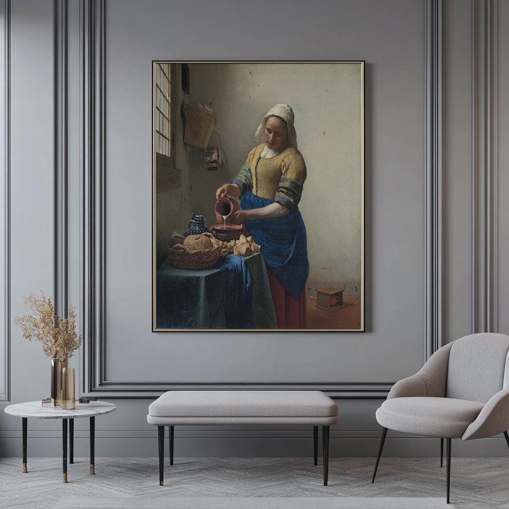 The Milkmaid - Johannes Vermeer - Premium canvas 430g (gallery quality)