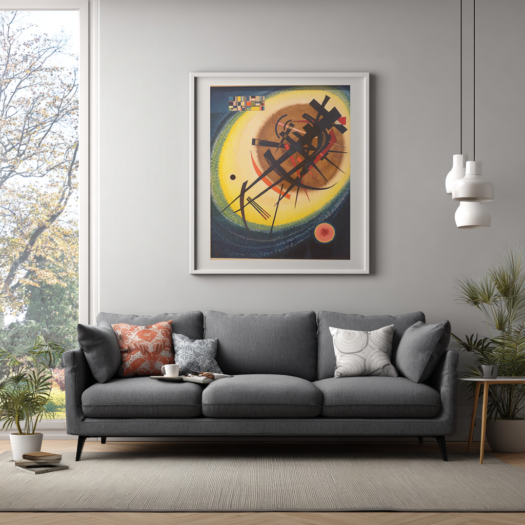 Dans l'ovale brillant - Wassily Kandinsky - Toile premium 430g (qualité galerie)