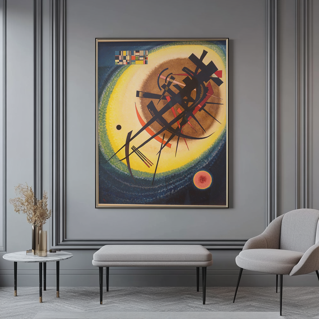 Dans l'ovale brillant - Wassily Kandinsky - Toile premium 430g (qualité galerie)