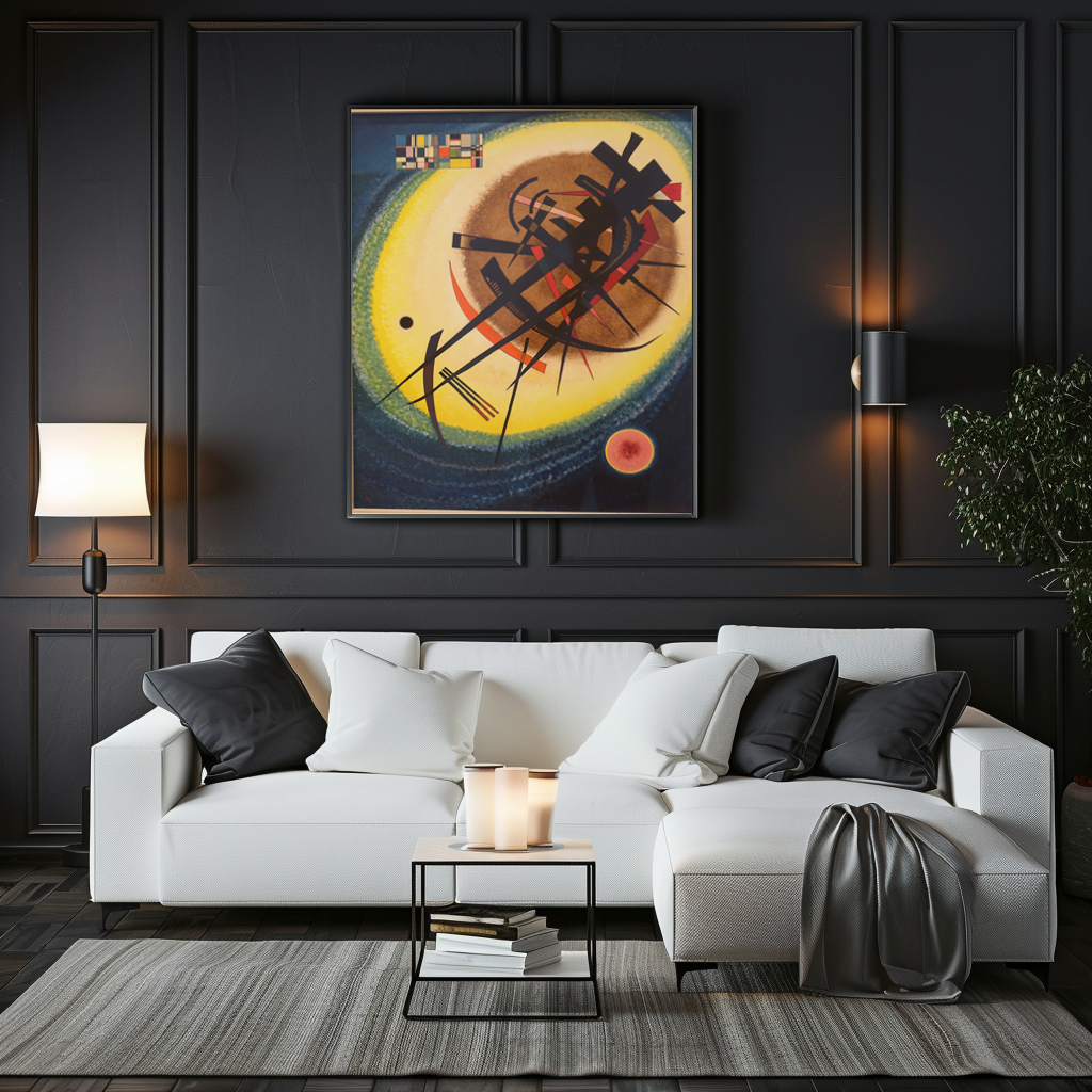 Dans l'ovale brillant - Wassily Kandinsky - Toile premium 430g (qualité galerie)