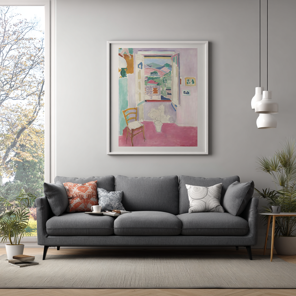 Fenêtre ouverte - Henri Matisse - Toile premium 430g (qualité galerie)