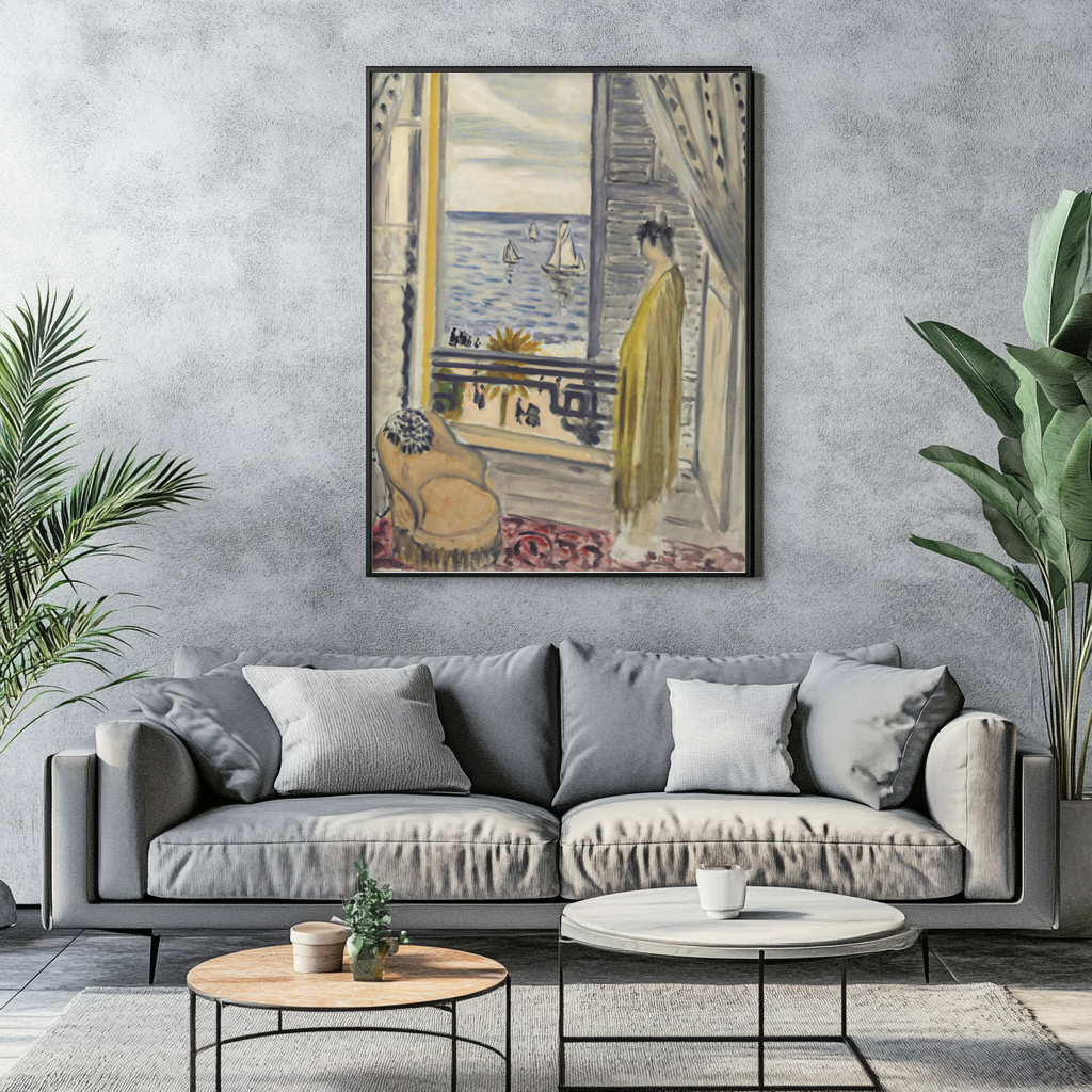 Femme à la fenêtre - Henri Matisse - Toile premium 430g (qualité galerie)
