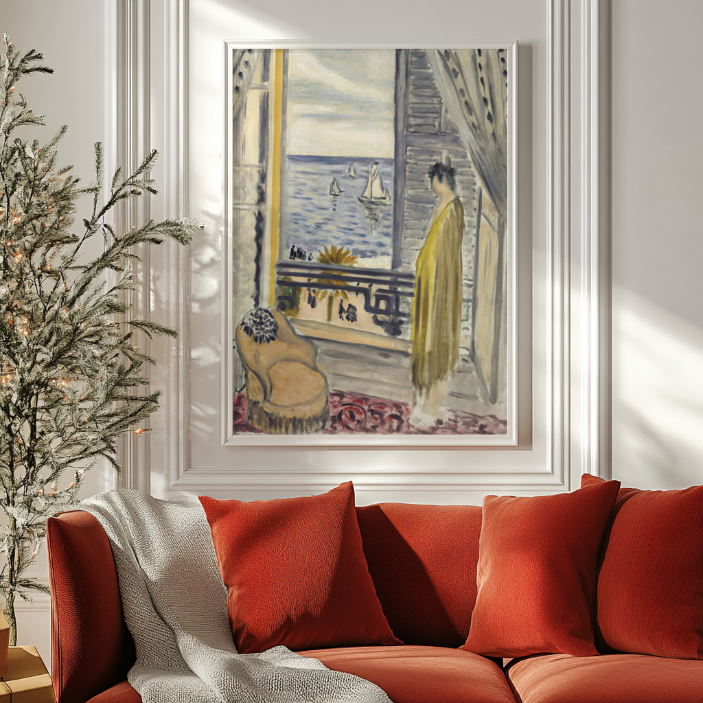 Femme à la fenêtre - Henri Matisse - Toile premium 430g (qualité galerie)