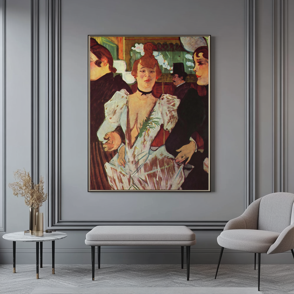 La Goulue Arriving at the Moulin Rouge - Henri de Toulouse-Lautrec - Premium 430g Canvas (Gallery Quality)