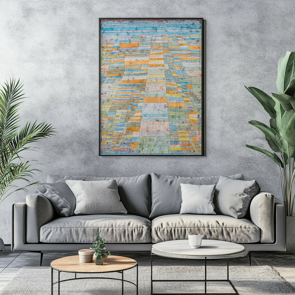 Chemin principal et chemins secondaires - Paul Klee - Toile premium 430g (qualité galerie)
