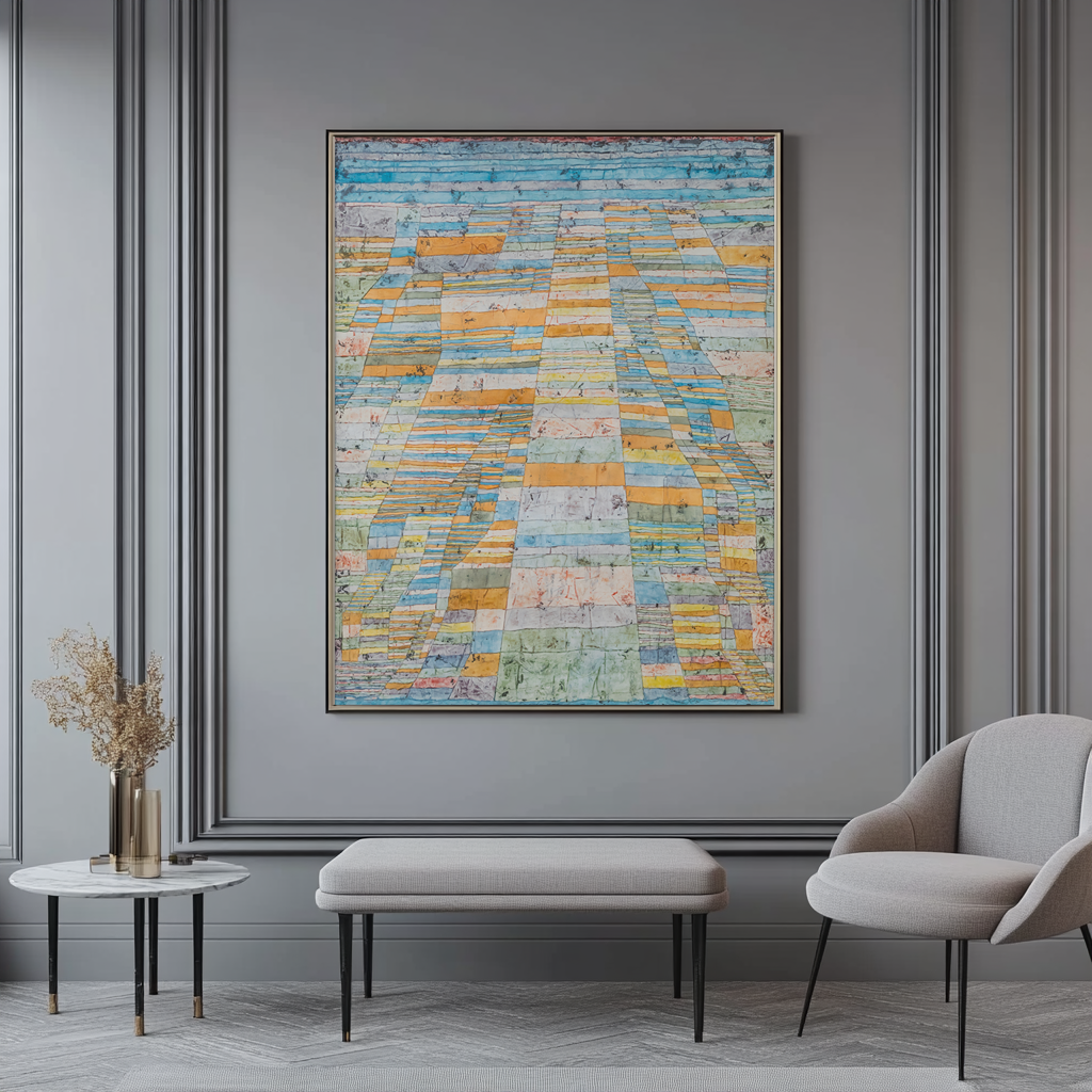 Chemin principal et chemins secondaires - Paul Klee - Toile premium 430g (qualité galerie)