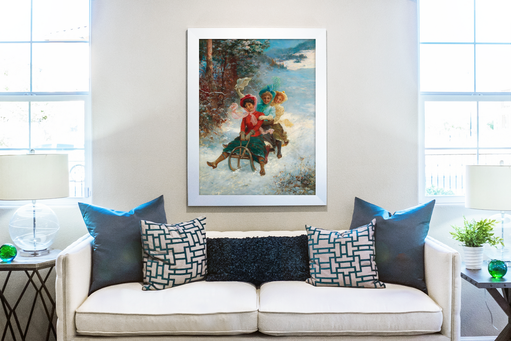 The Sleigh Ride - Hans Zatzka - Premium Canvas 430g (gallery quality)