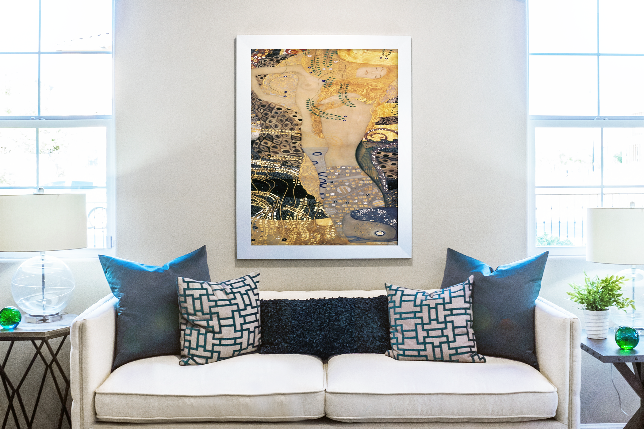 Serpents d'eau II - Gustav Klimt - Toile premium 430g (qualité galerie)