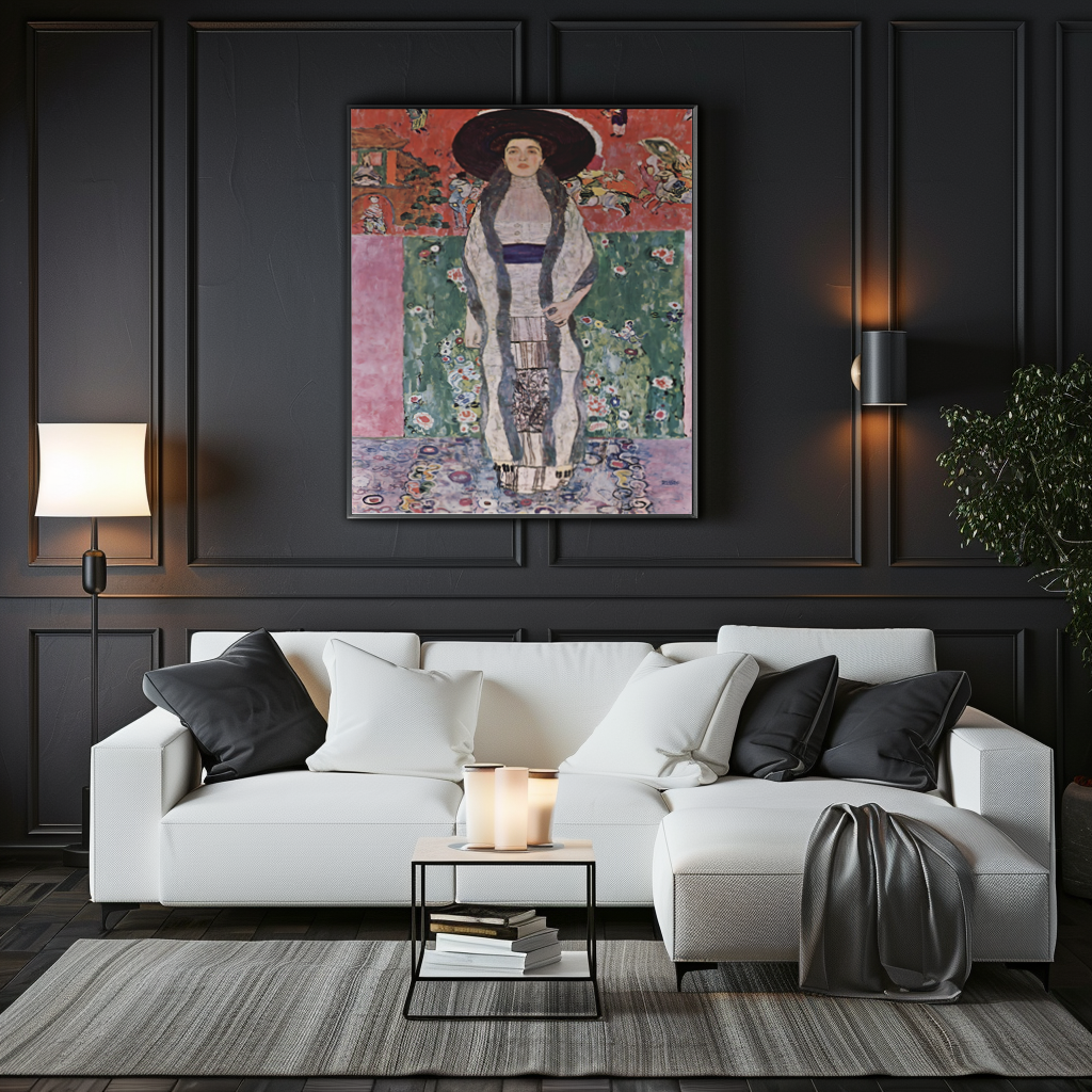 Portrait d'Adele - Gustav Klimt - Toile premium 430g (qualité galerie)