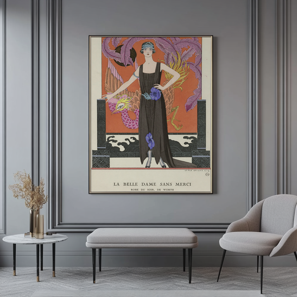 La Belle Dame sans merci - George Barbier - Toile premium 430g (qualité galerie)