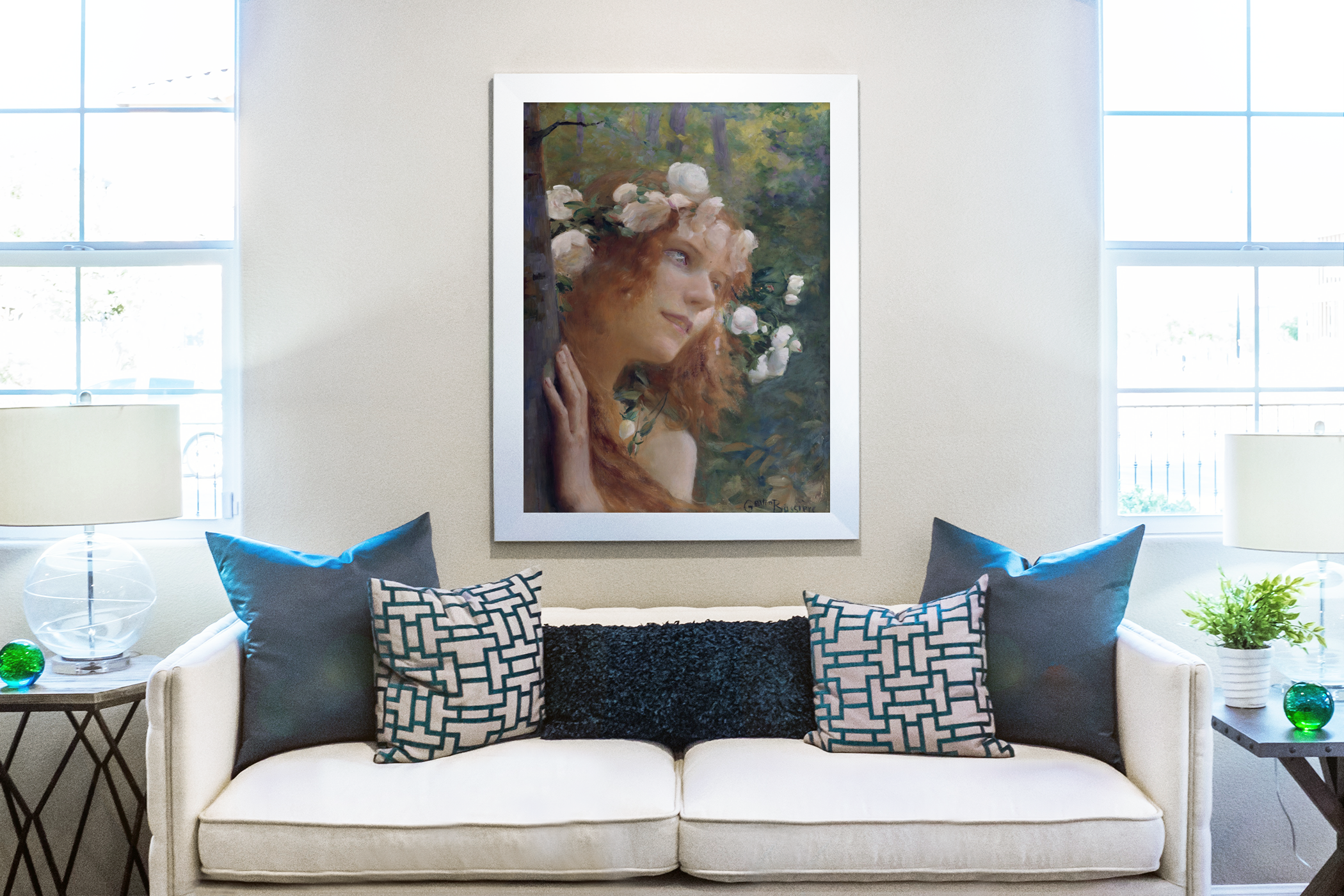 Nymphe - Gaston Bussiere - Toile premium 430g (qualité galerie)