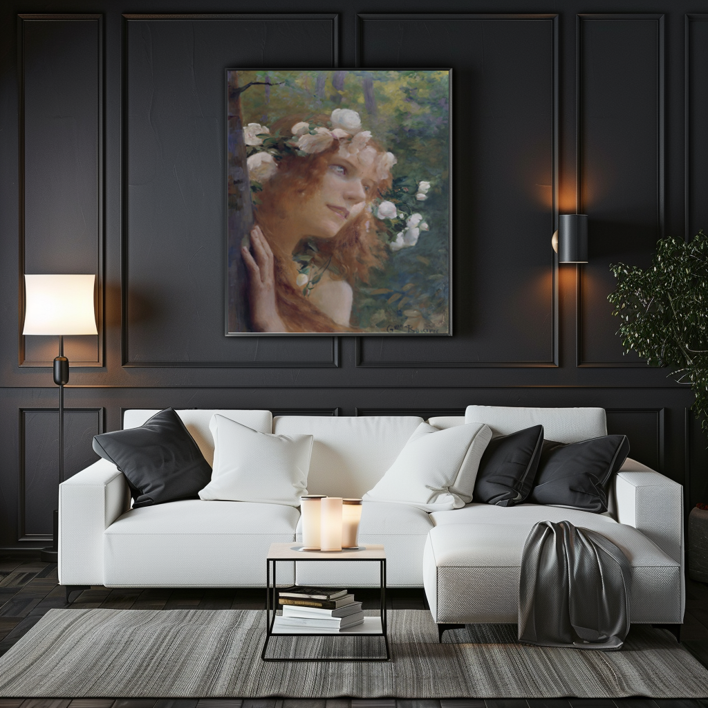 Nymphe - Gaston Bussiere - Toile premium 430g (qualité galerie)