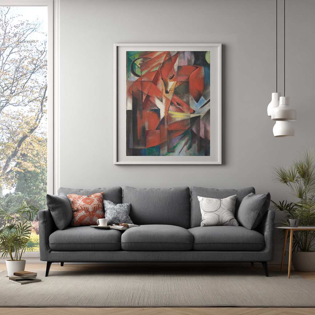 The Foxes - Franz Marc - Premium canvas 430g (gallery quality)