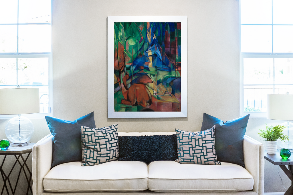 Deer in the Forest II - Franz Marc - Premium Canvas 430g (gallery quality)
